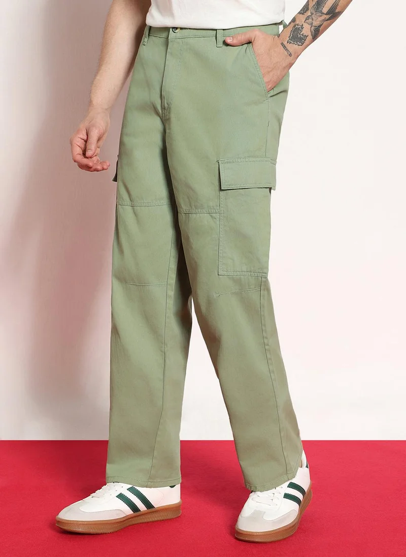 Urbano Fashion  Urbano Fashion Men's Pista Loose Baggy Fit Solid Cargo Chino Pant with 6 Pockets Non-Stretchable for Men | Best Price UAE